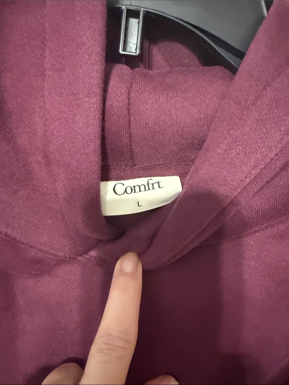 Comfrt Travel Essential Hoodie - Plum L NWT - Picture 4 of 8